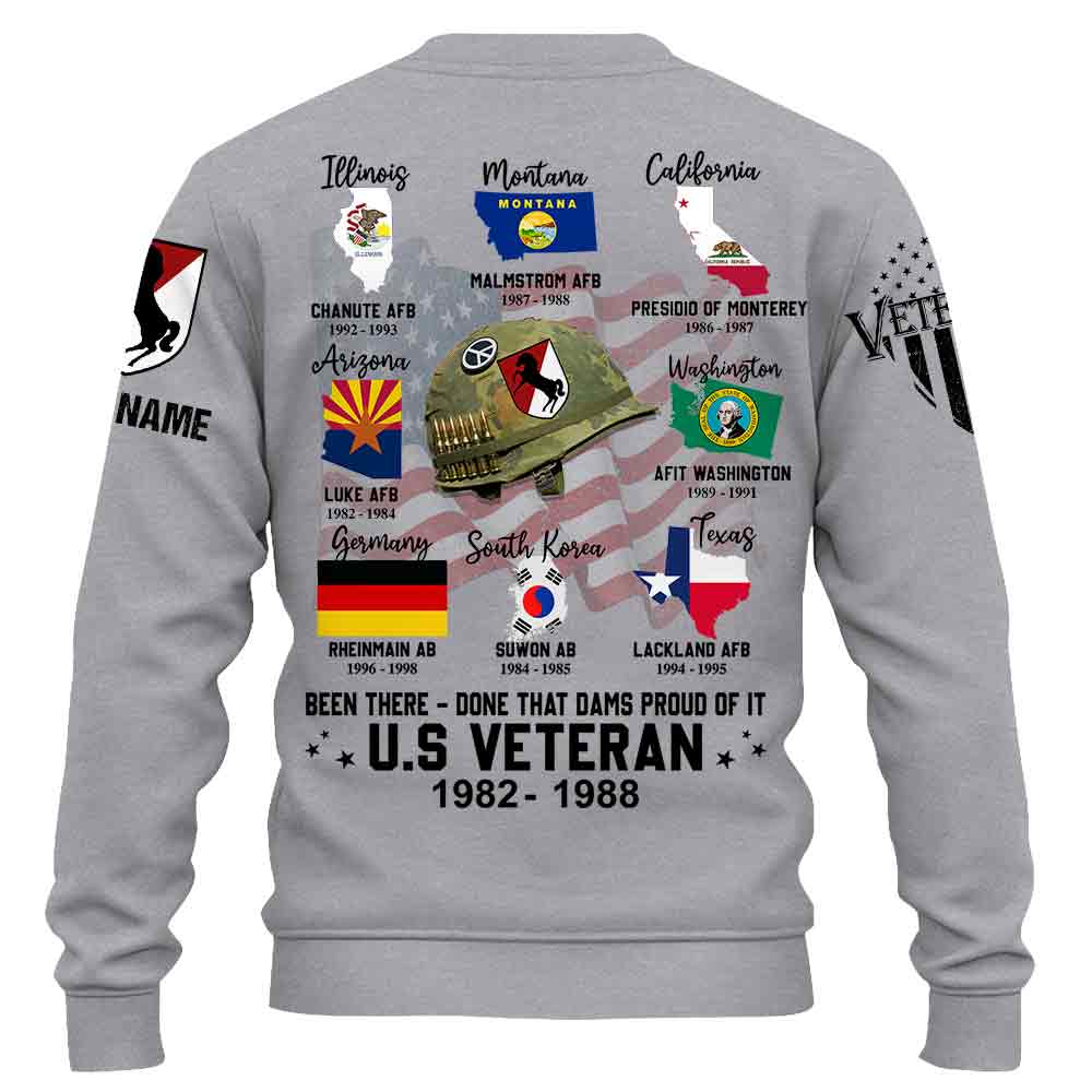 Veteran Custom Shirt Been There - Done That and Damn Proud Of It Personalized Gift K1702