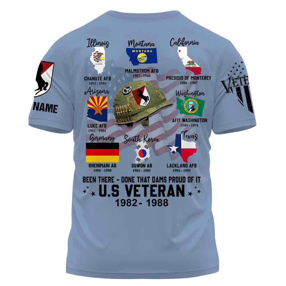 Veteran Custom Shirt Been There - Done That and Damn Proud Of It Personalized Gift K1702