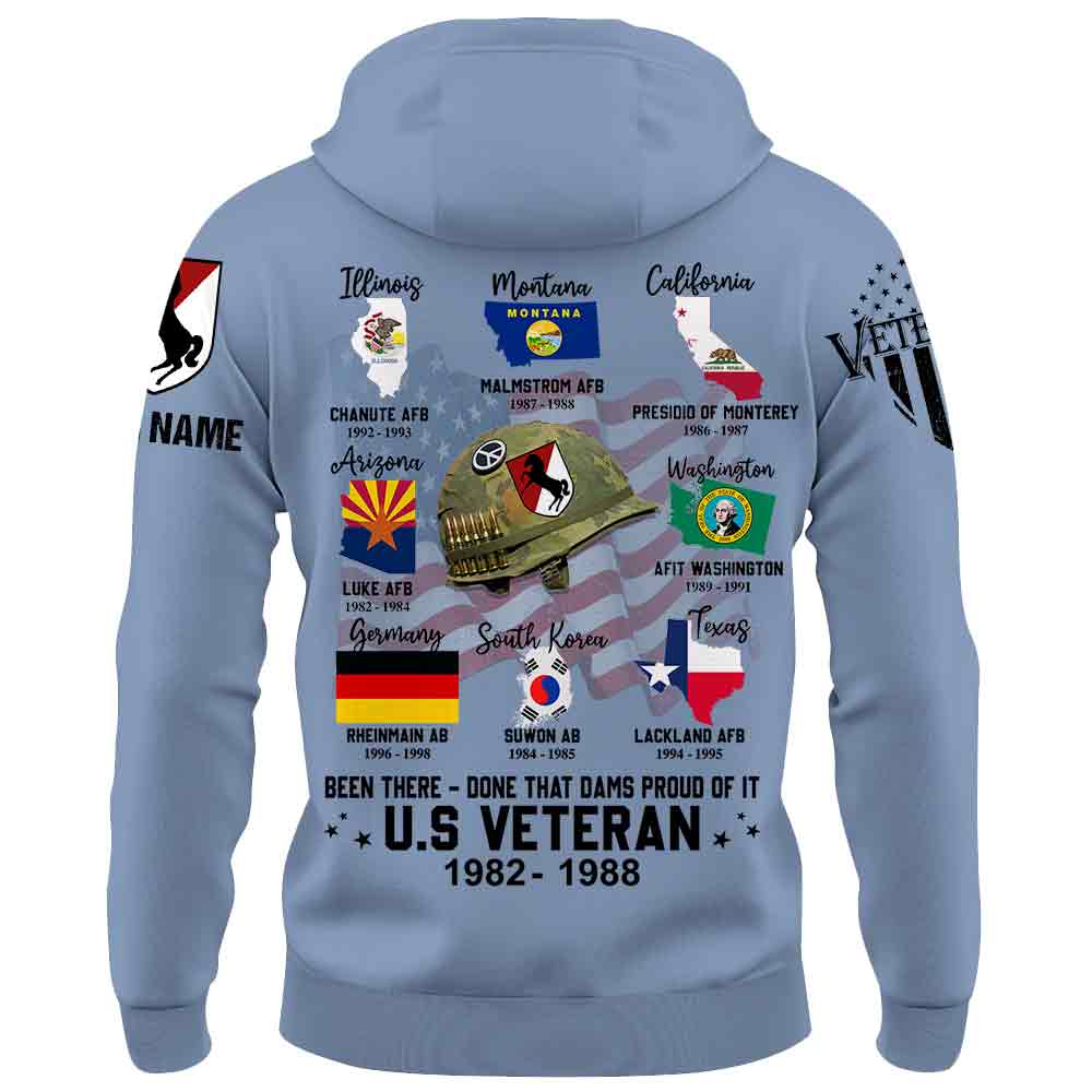 Veteran Custom Shirt Been There - Done That and Damn Proud Of It Personalized Gift K1702