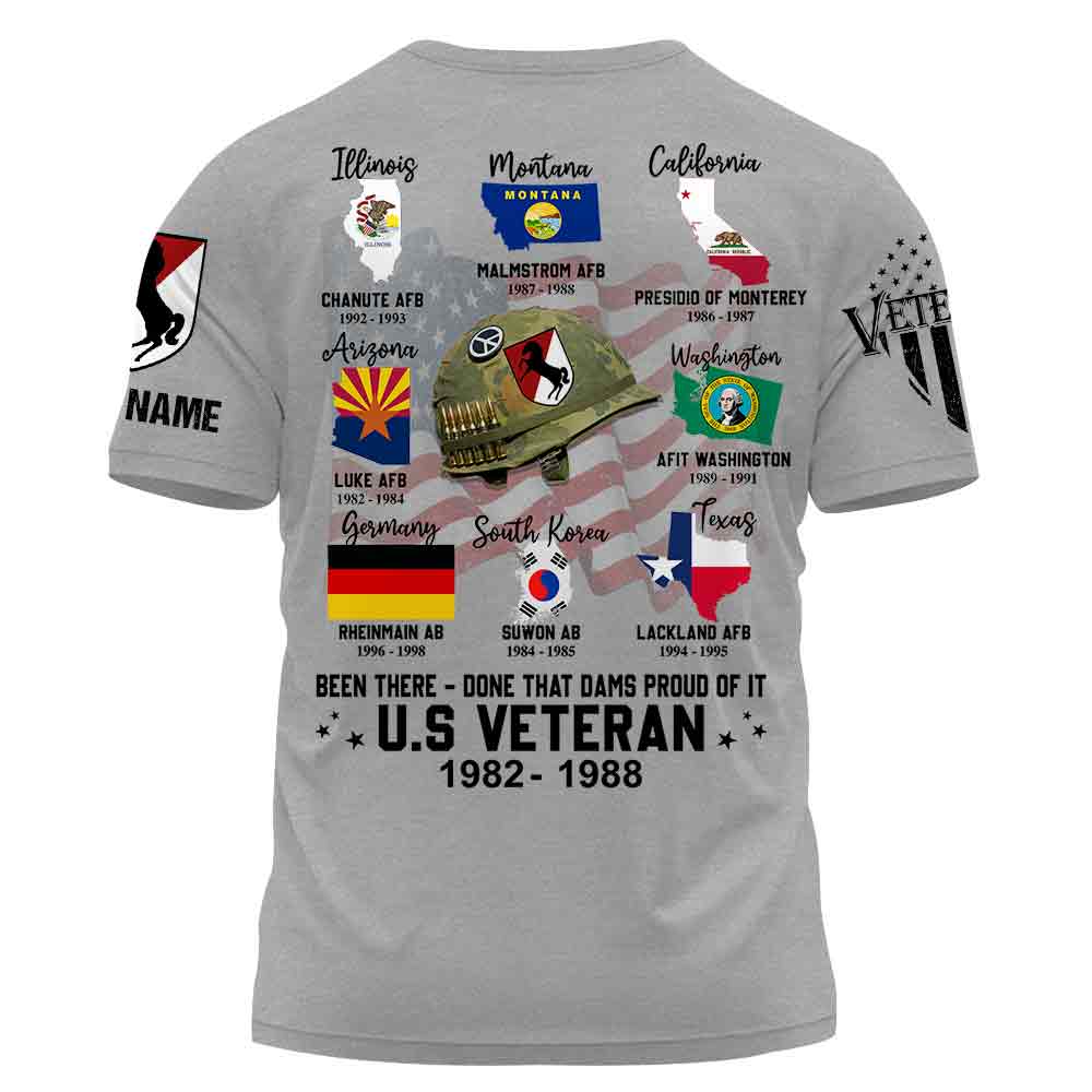 Veteran Custom Shirt Been There - Done That and Damn Proud Of It Personalized Gift K1702
