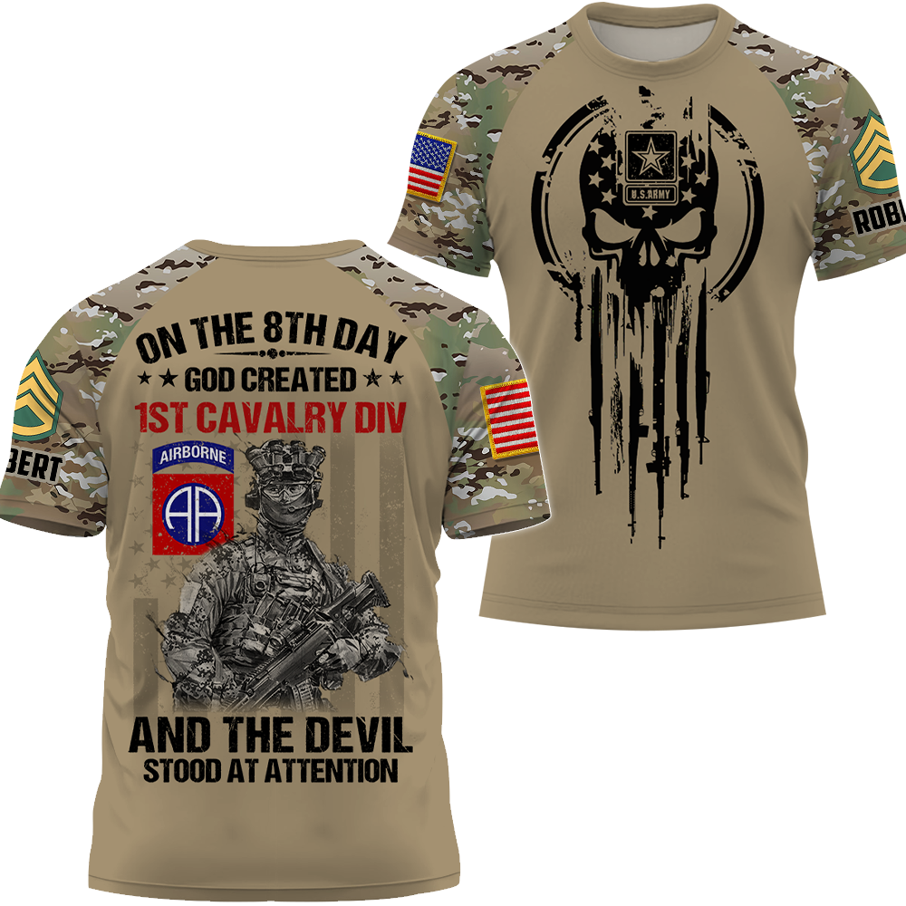 Personalized All Over Print Shirt And On The 8th Day God Created Soldier Veteran Gift For Military K1702