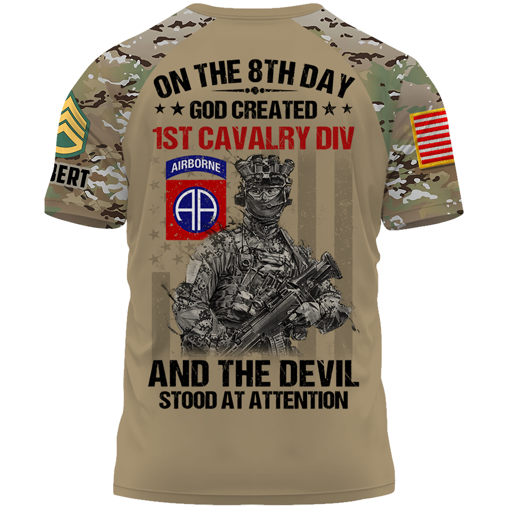Personalized All Over Print Shirt And On The 8th Day God Created Soldier Veteran Gift For Military K1702