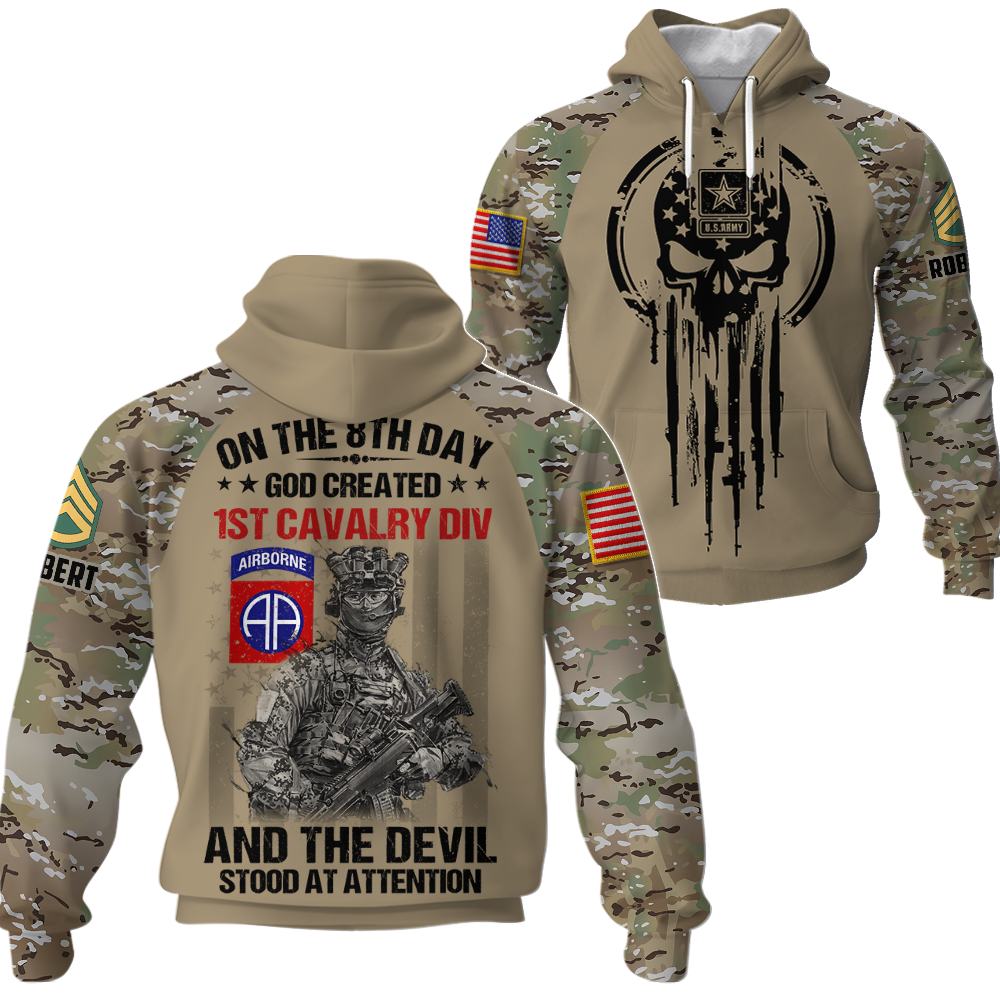 Personalized All Over Print Shirt And On The 8th Day God Created Soldier Veteran Gift For Military K1702