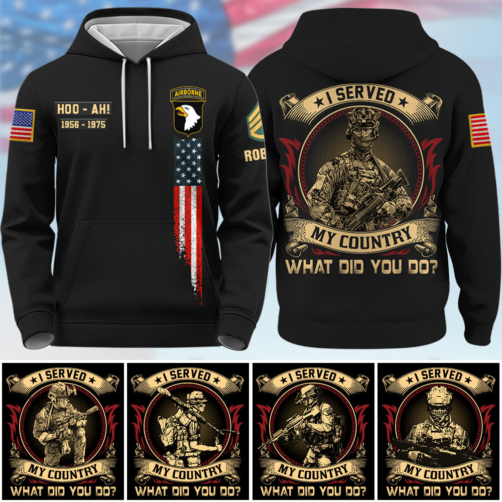 Personalized All Over Print Shirt I Served My Country Veteran What Did You Gift For Veterans K1702 Trhn