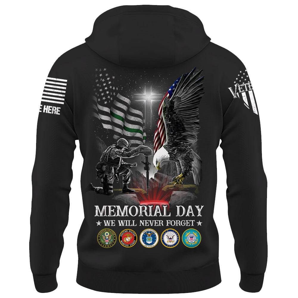 Custom Shirt Memorial Day We Will Never Forget Gift For Veteran Patriot Shirt K1702 Trhn
