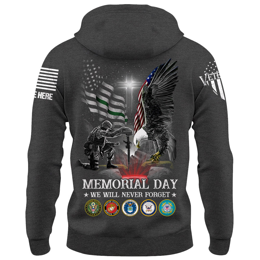 Custom Shirt Memorial Day We Will Never Forget Gift For Veteran Patriot Shirt K1702 Trhn