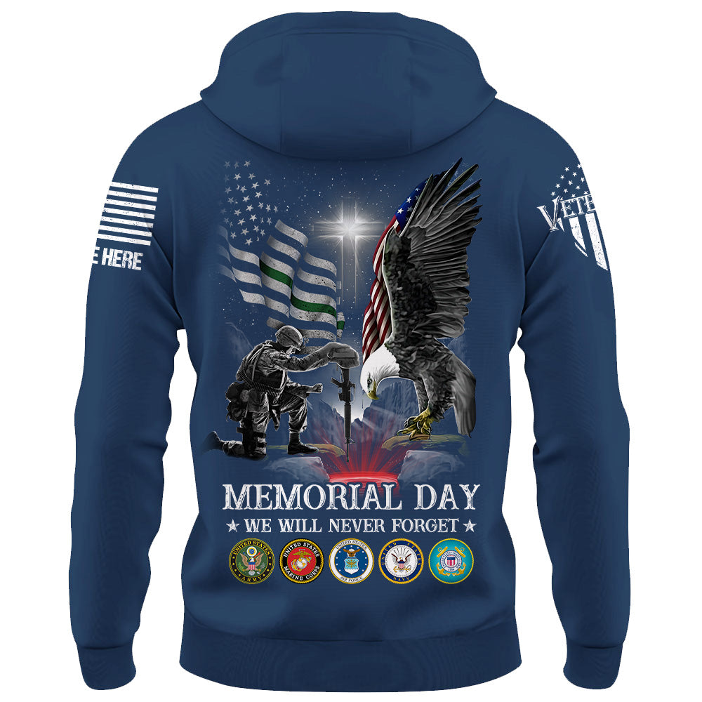 Custom Shirt Memorial Day We Will Never Forget Gift For Veteran Patriot Shirt K1702 Trhn