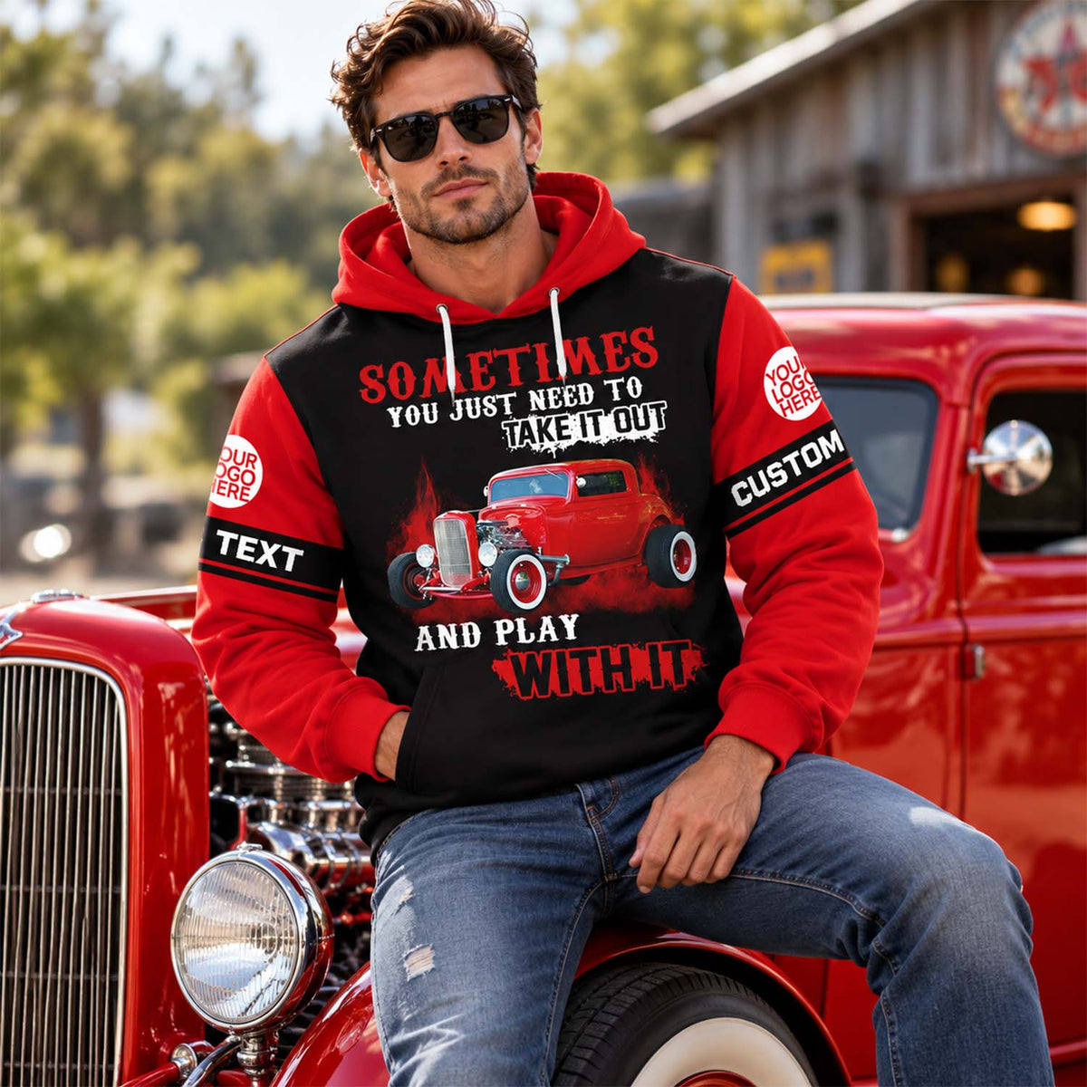 Take It Out & Play - Personalized Muscle Car Photo All Over Print Shirts - Gift For Car Lovers A2110 Pt99 KL07