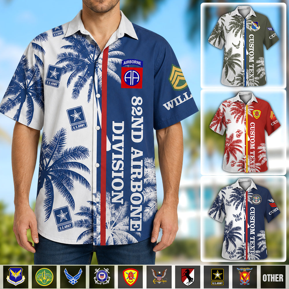 Custom Hawaiian Shirt Gifts For US Veterans, Gifts On Memorial Day, Father's Day, Armed Forces Day, Veterans Day K1702 MT2