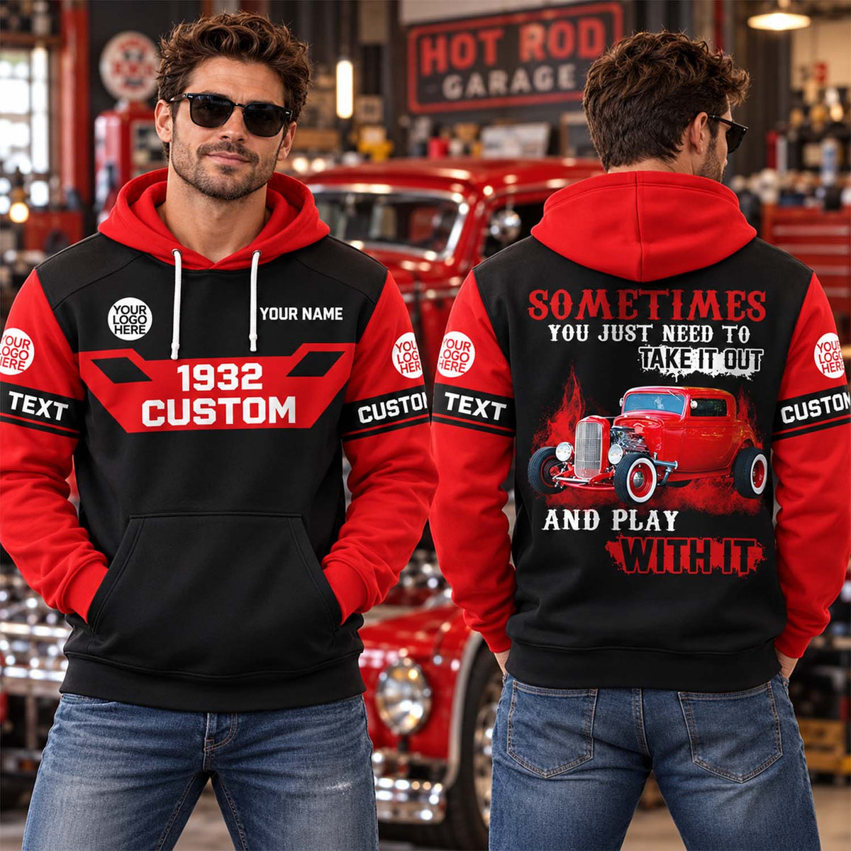 Take It Out & Play - Personalized Muscle Car Photo All Over Print Shirts - Gift For Car Lovers A2110 Pt99 KL07