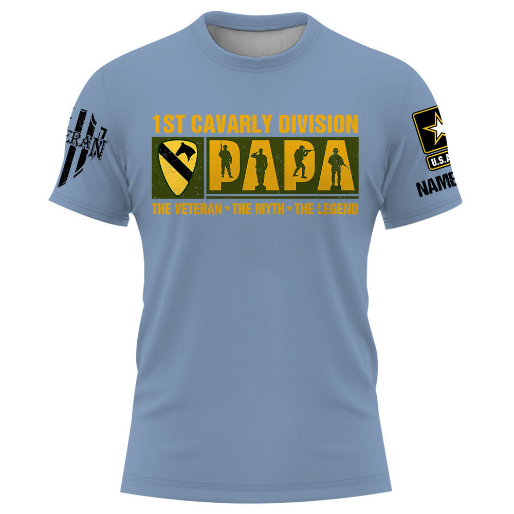 Veteran Shirt Custom Military Unit Papa Veteran Gift For Father's Day K1702