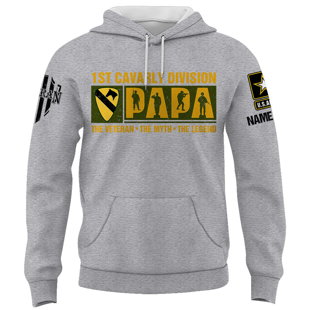 Veteran Shirt Custom Military Unit Papa Veteran Gift For Father's Day K1702