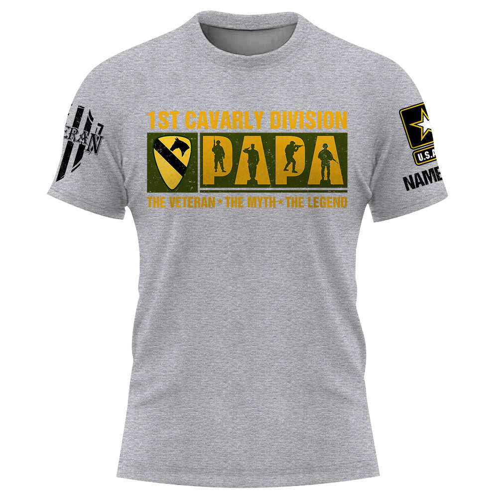 Veteran Shirt Custom Military Unit Papa Veteran Gift For Father's Day K1702