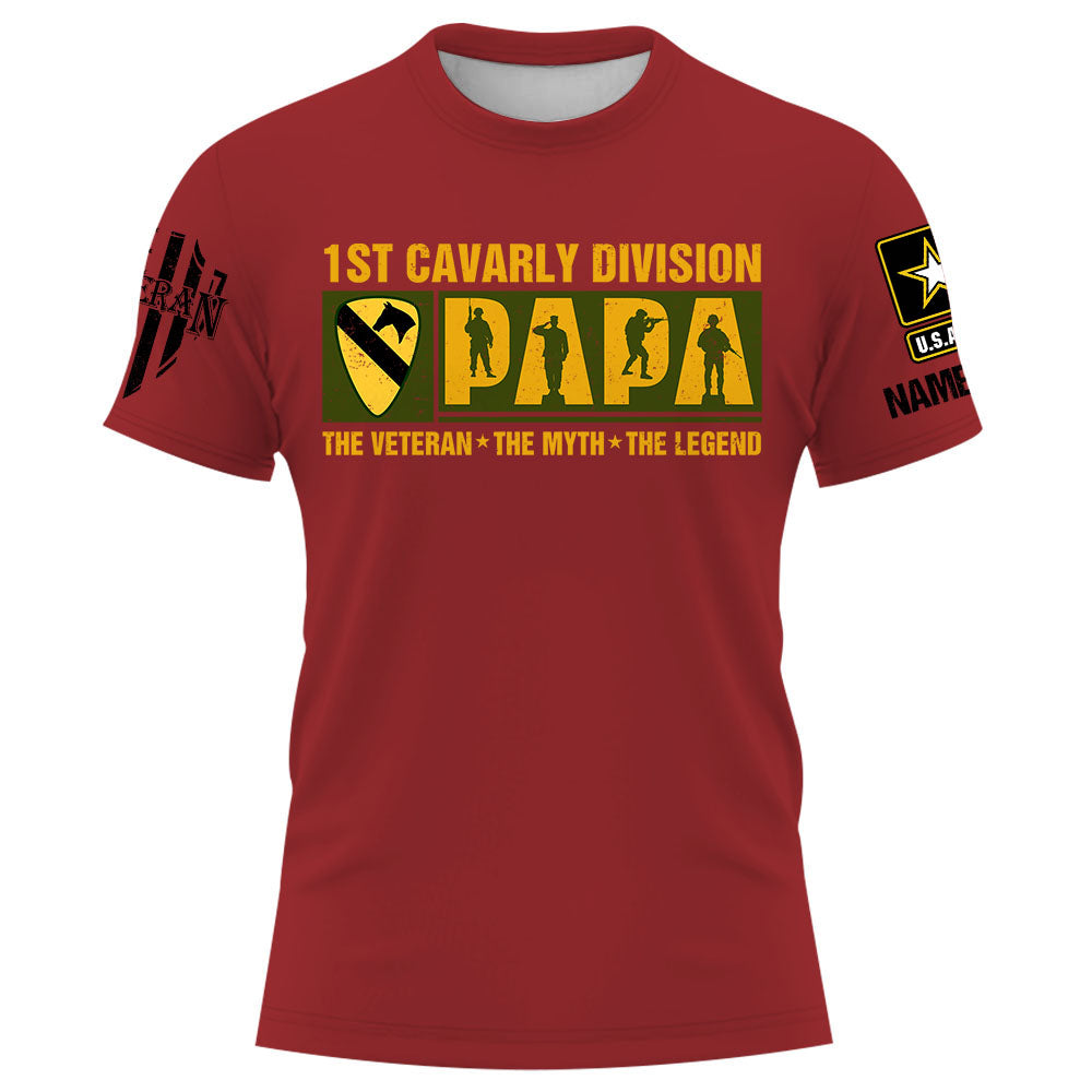 Veteran Shirt Custom Military Unit Papa Veteran Gift For Father's Day K1702