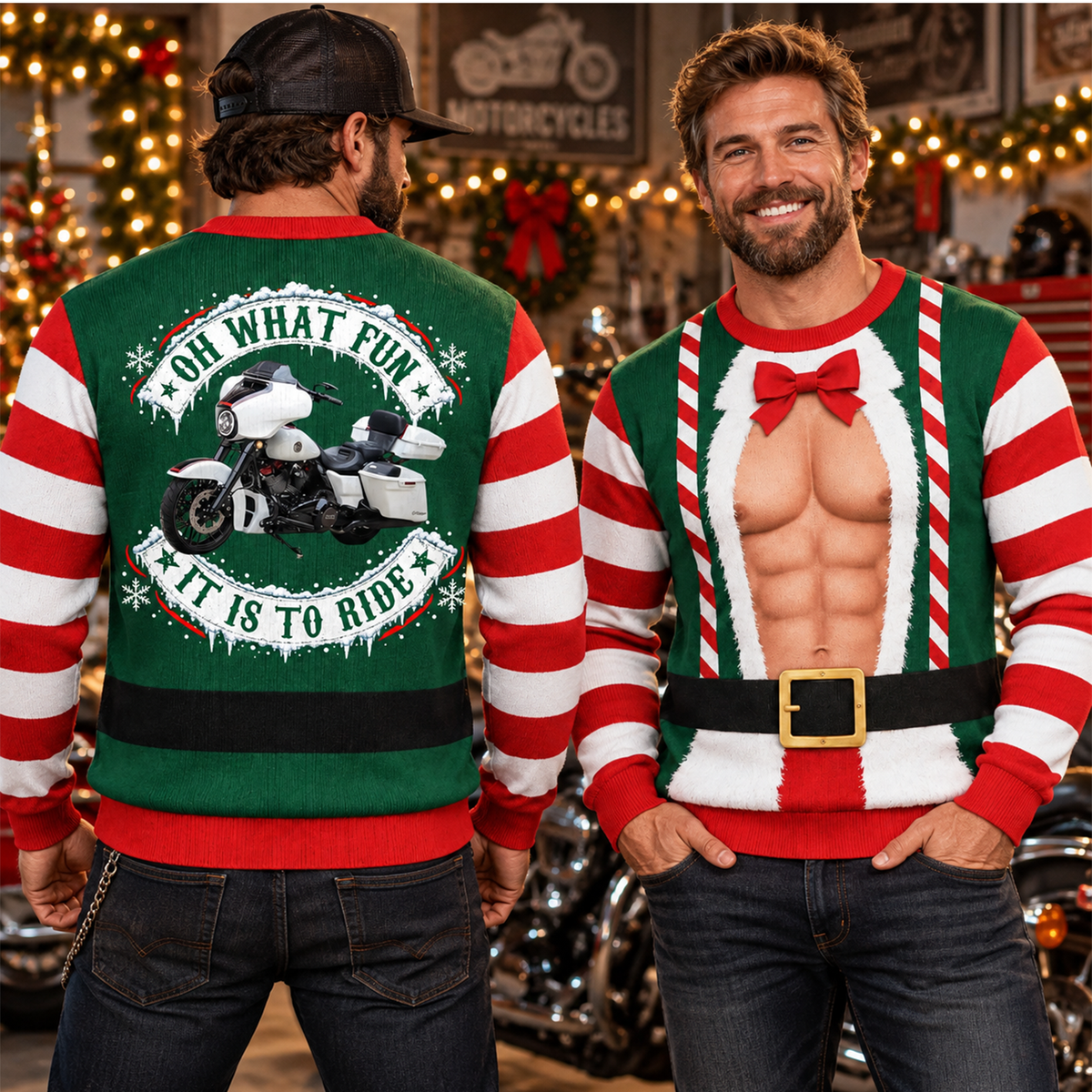 Oh What Fun It Is To Ride - Funny Biker All Over Print Shirts - Matching Biker Couple 3D Shirts - Gift For Motorcycle Lover A2110 Hv01 TL06