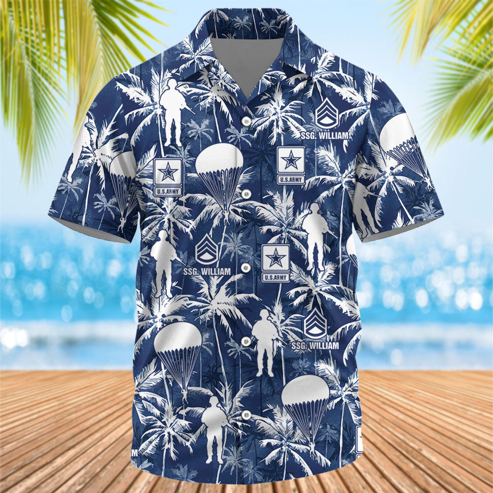 Custom Hawaiian Shirt Tropical Shirt For Veteran Vacation Beach Shirt Available To All Military Branches K1702 Trhn