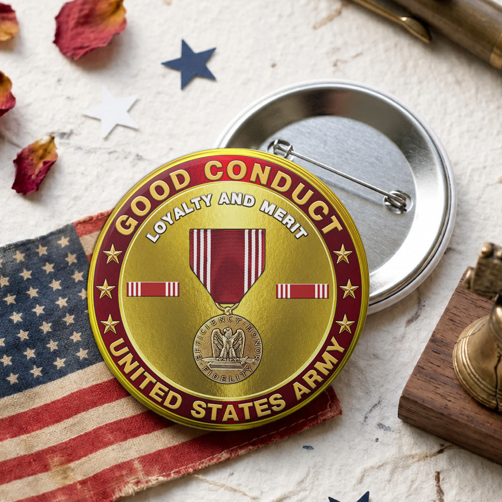 Custom Veteran Pin Buttons Custom Medals Ribbons Gift For Veterans Dad Grandpa K1702 MT2