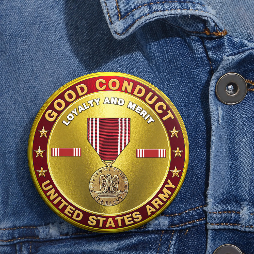 Custom Veteran Pin Buttons Custom Medals Ribbons Gift For Veterans Dad Grandpa K1702 MT2