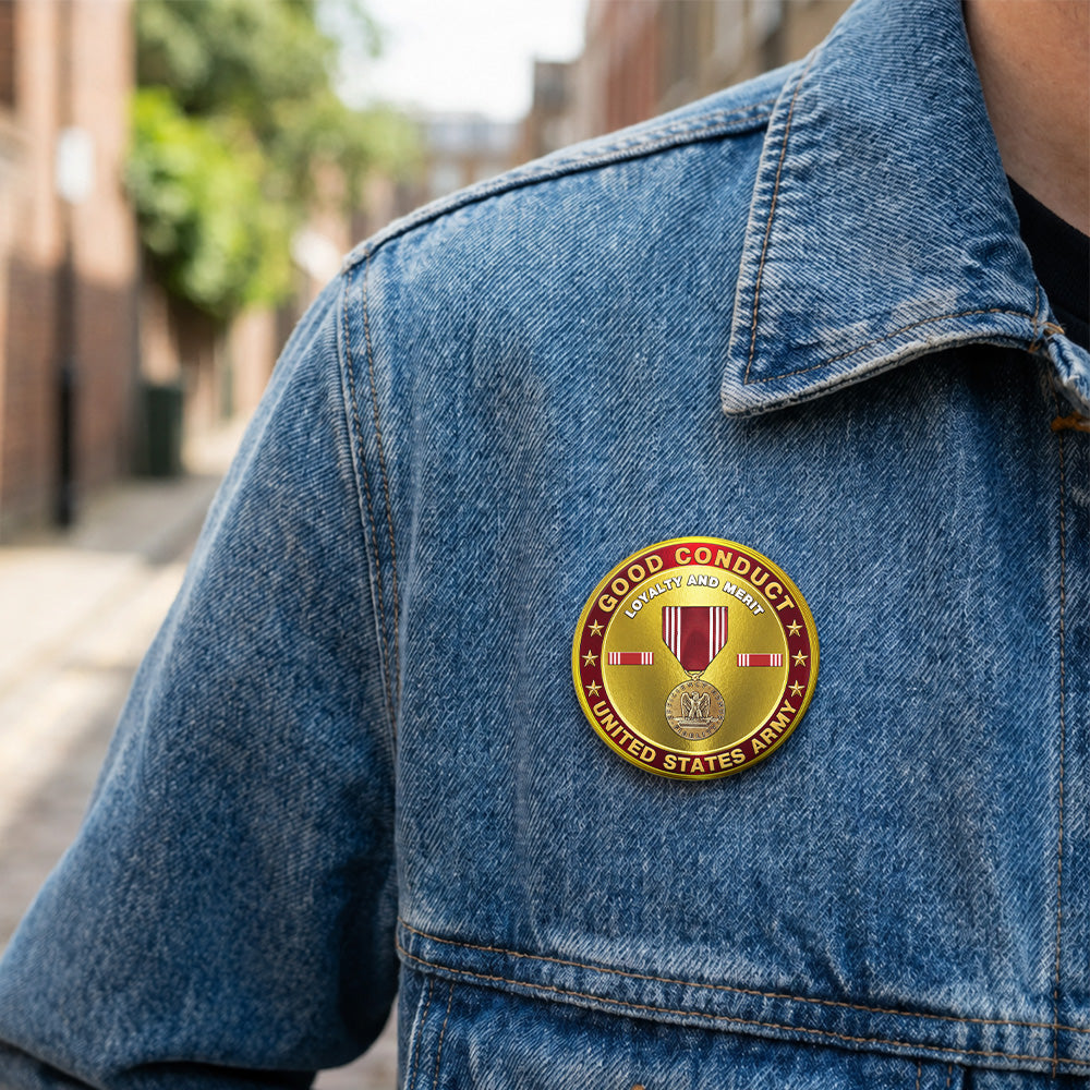Custom Veteran Pin Buttons Custom Medals Ribbons Gift For Veterans Dad Grandpa K1702 MT2