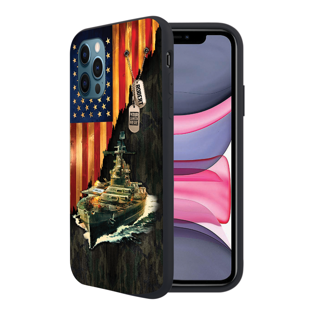 Personalized Gift For Military Veteran Custom Phone Case Gift For Military Veteran Soldier American Rustic Flag Phone Case K1702