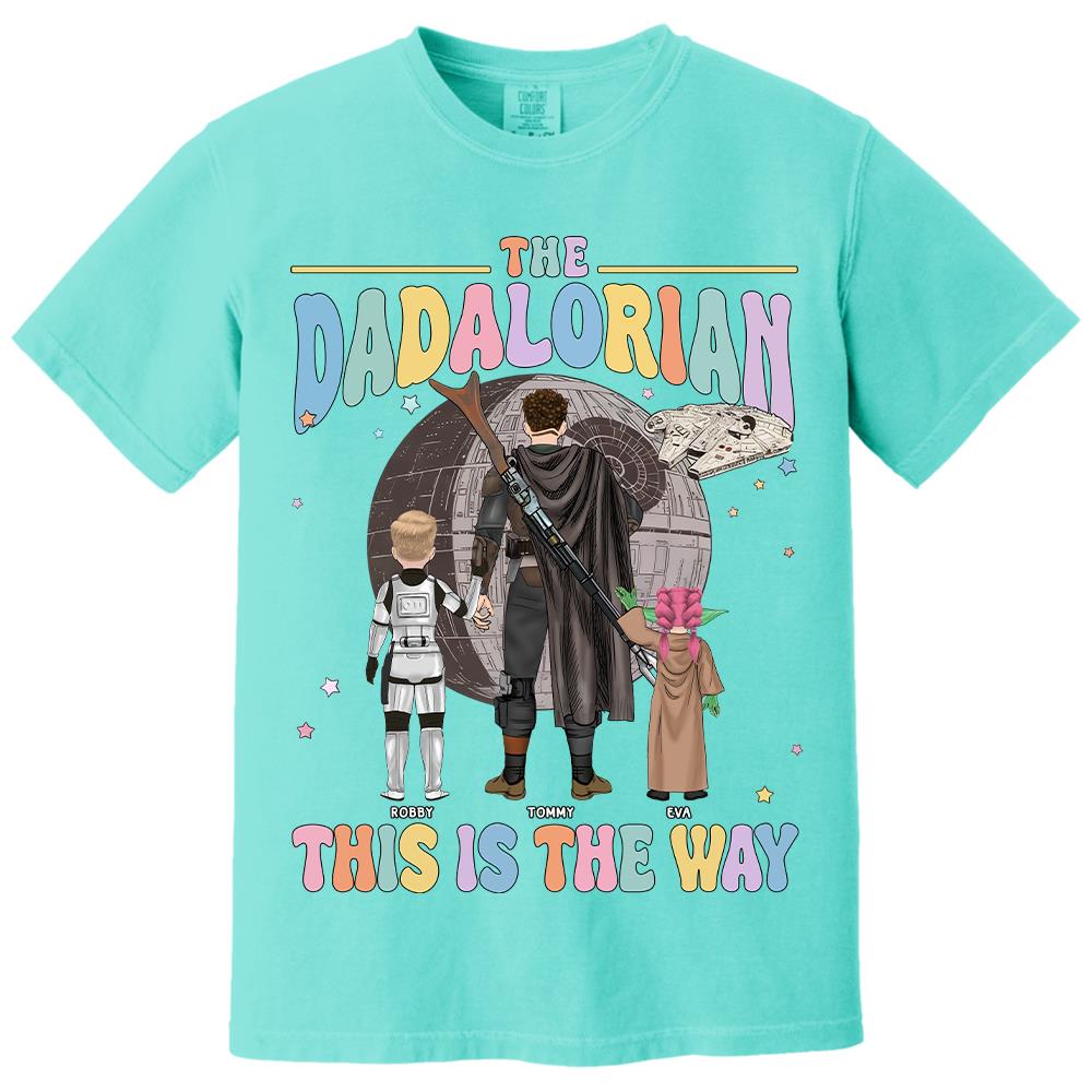 The Dadalorian This Is The Way - Personalized Shirt For Dad Custom Nickname With Kids Gift Na02 Hv01