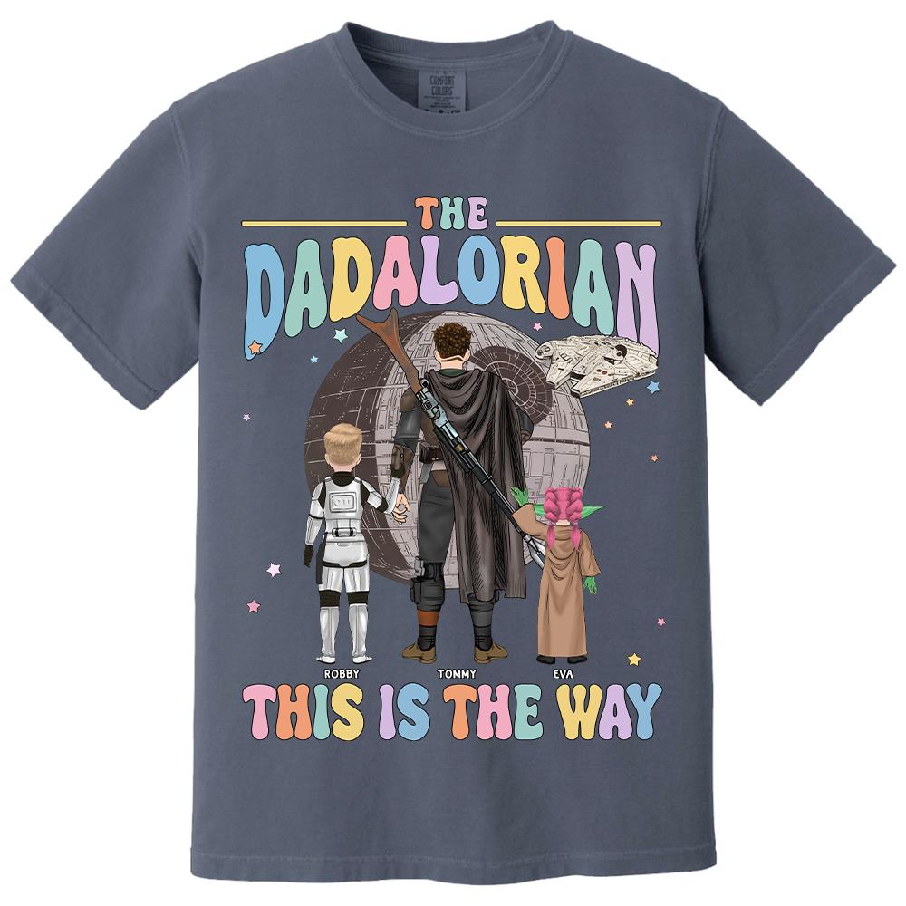 The Dadalorian This Is The Way - Personalized Shirt For Dad Custom Nickname With Kids Gift Na02 Hv01