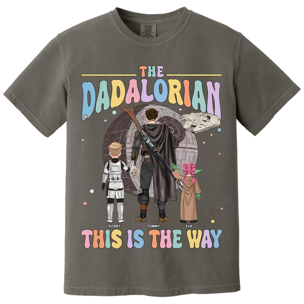 The Dadalorian This Is The Way - Personalized Shirt For Dad Custom Nickname With Kids Gift Na02 Hv01