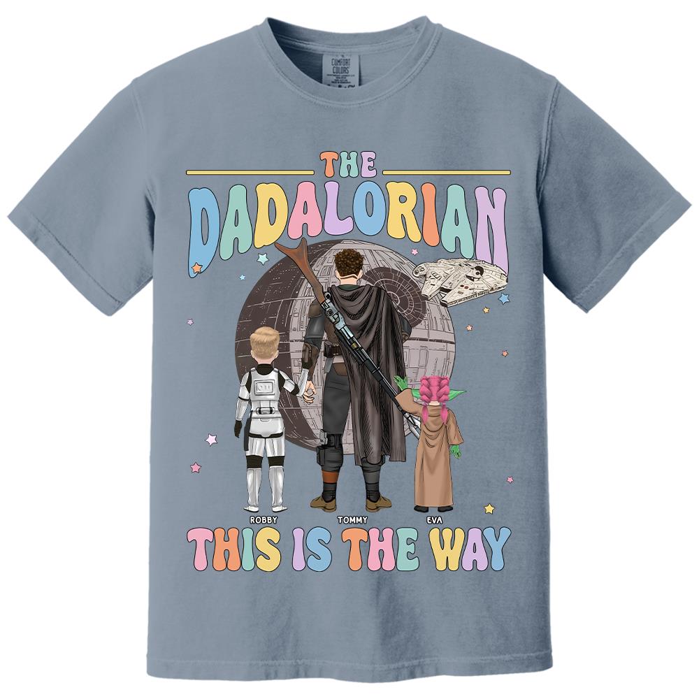 The Dadalorian This Is The Way - Personalized Shirt For Dad Custom Nickname With Kids Gift Na02 Hv01