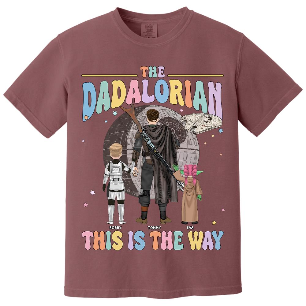 The Dadalorian This Is The Way - Personalized Shirt For Dad Custom Nickname With Kids Gift Na02 Hv01