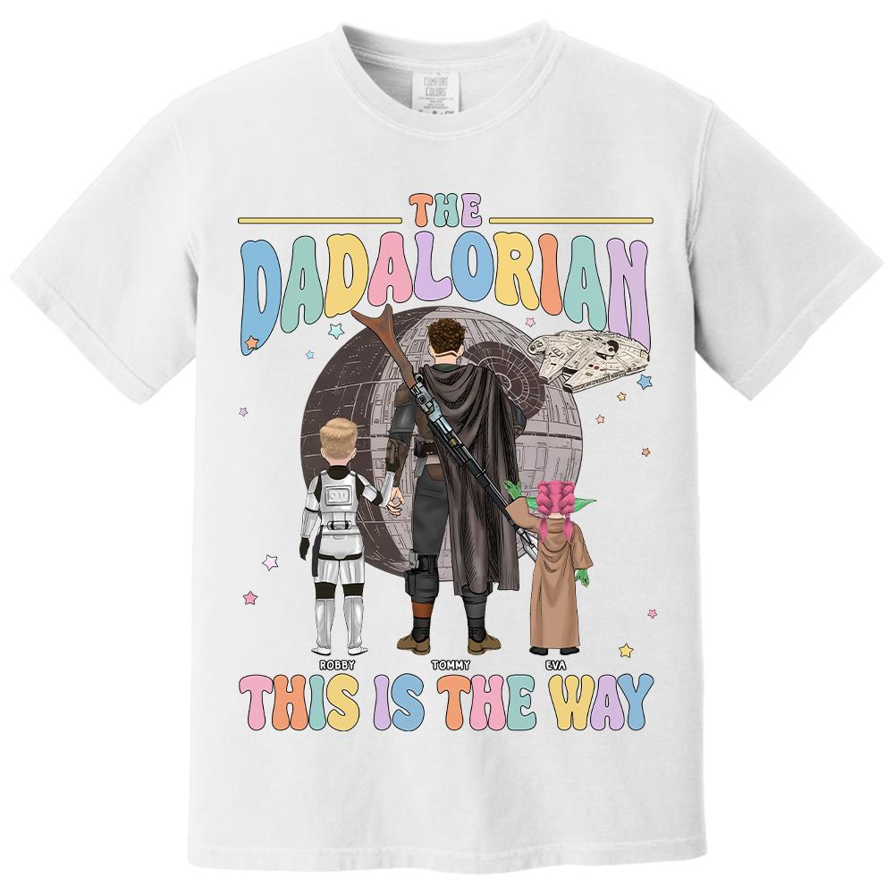 The Dadalorian This Is The Way - Personalized Shirt For Dad Custom Nickname With Kids Gift Na02 Hv01