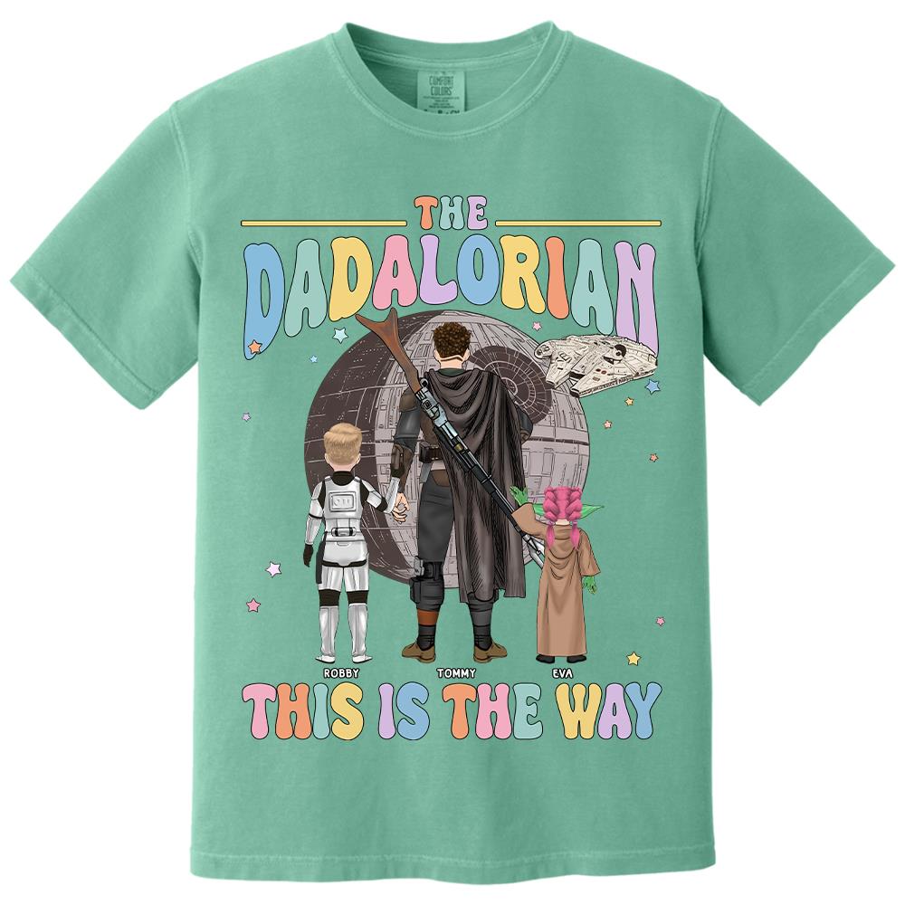 The Dadalorian This Is The Way - Personalized Shirt For Dad Custom Nickname With Kids Gift Na02 Hv01