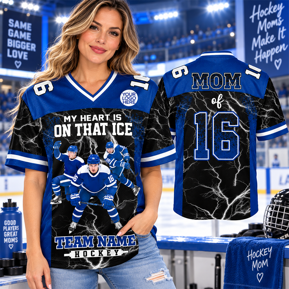 Custom My Heart Is On That Field Hockey Shirt, Gift For Hockey Lovers L0411 Hv01