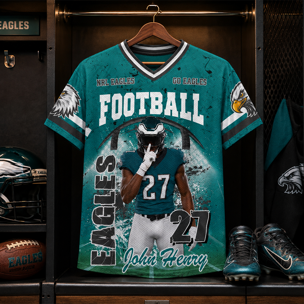 Custom Football Mom Jersey with Photo & Player Number – Personalized Game Day Shirt Hv01