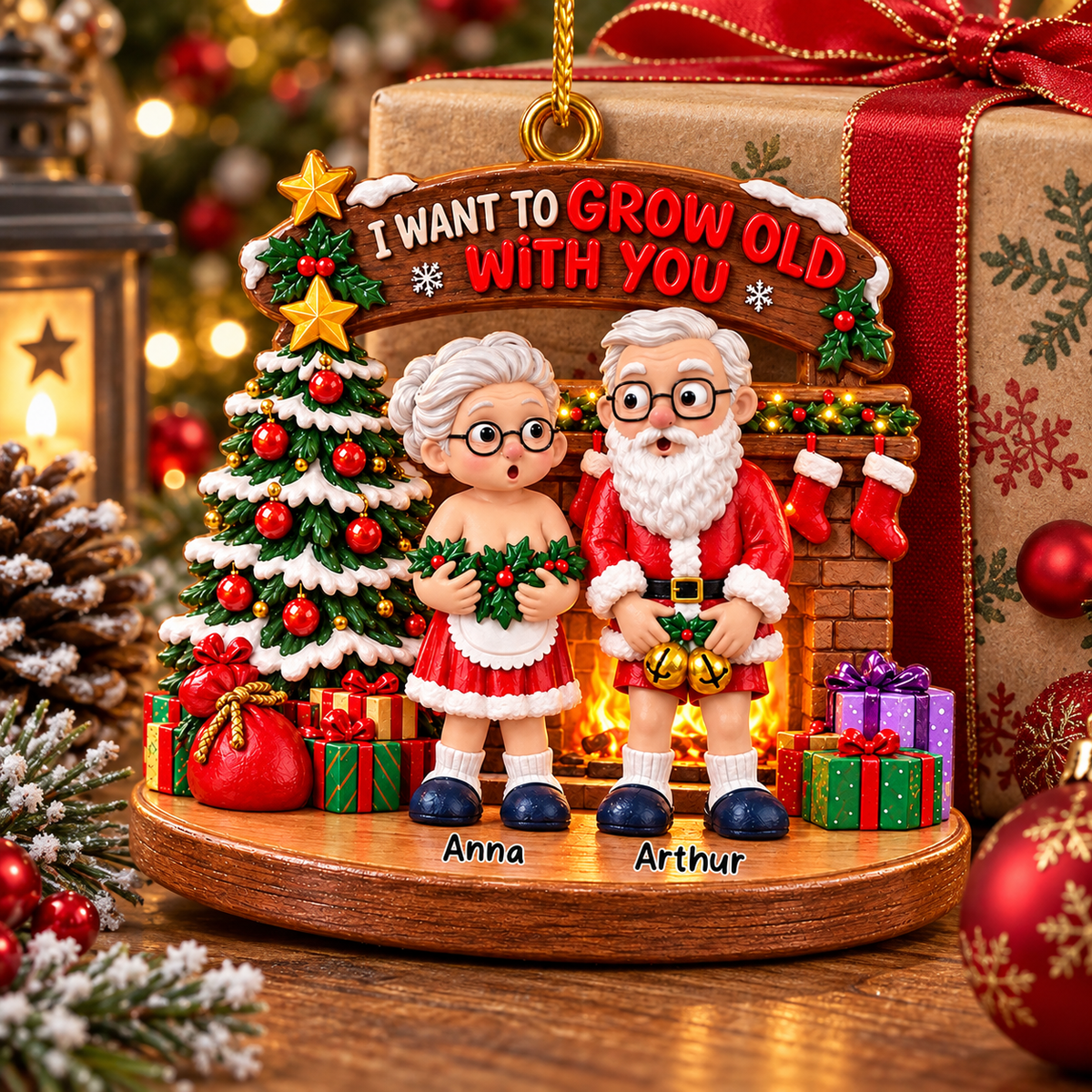 I Want To Grow Old With You - Personalized Couple Ornament New VH01