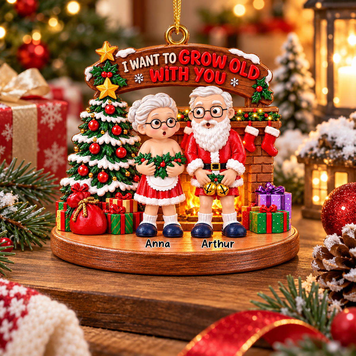 I Want To Grow Old With You - Personalized Couple Ornament New VH01