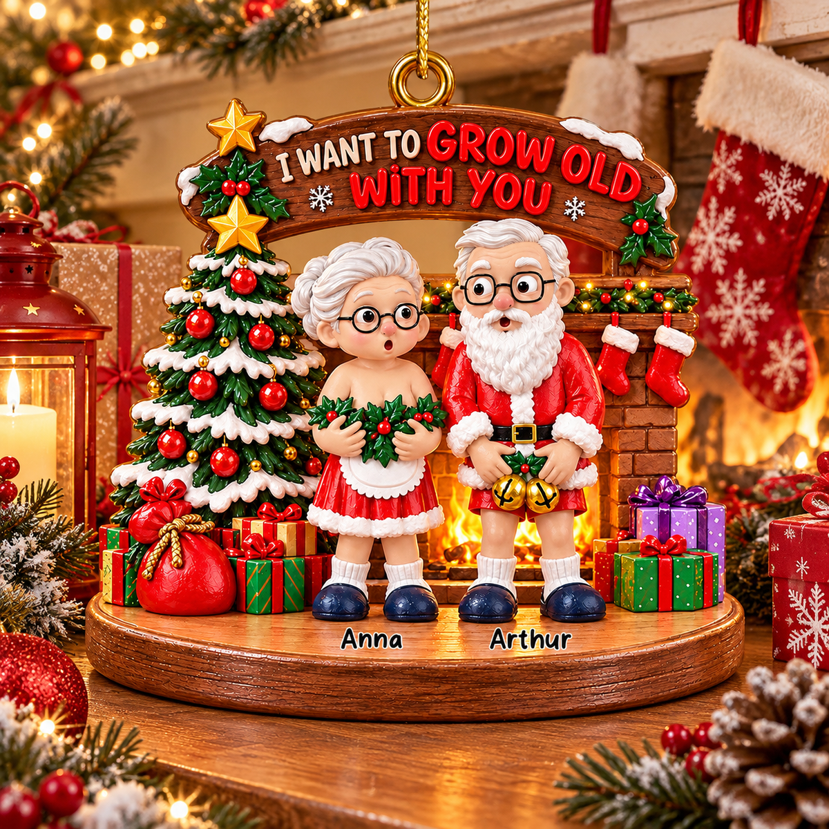 I Want To Grow Old With You - Personalized Couple Ornament New VH01