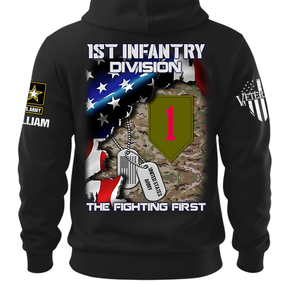 Personalized Unit Patch Shirt Custom Shirt For Veteran Available All Military Branch Gift For Veteran Dad, Grandpa K1702 MT2