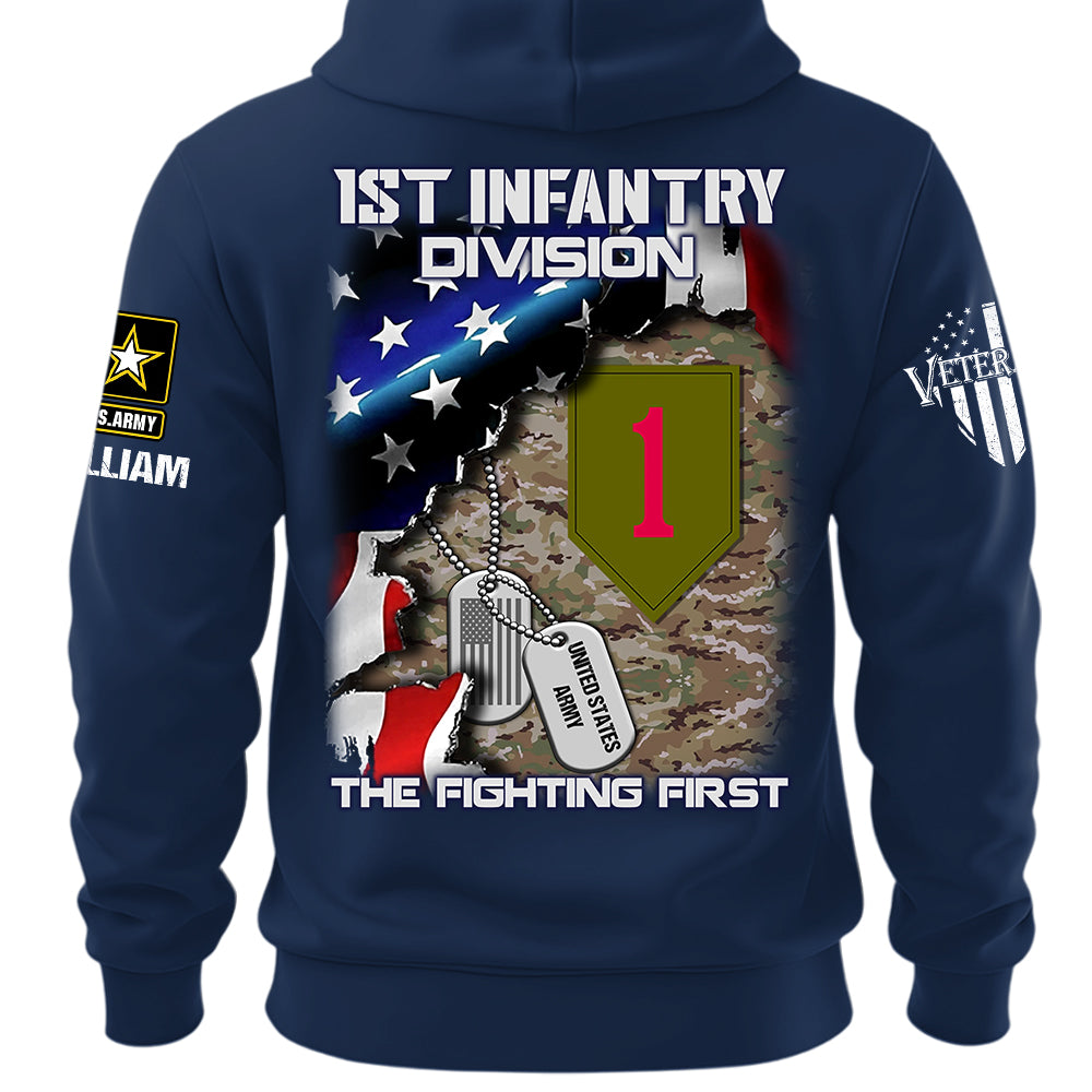 Personalized Unit Patch Shirt Custom Shirt For Veteran Available All Military Branch Gift For Veteran Dad, Grandpa K1702 MT2