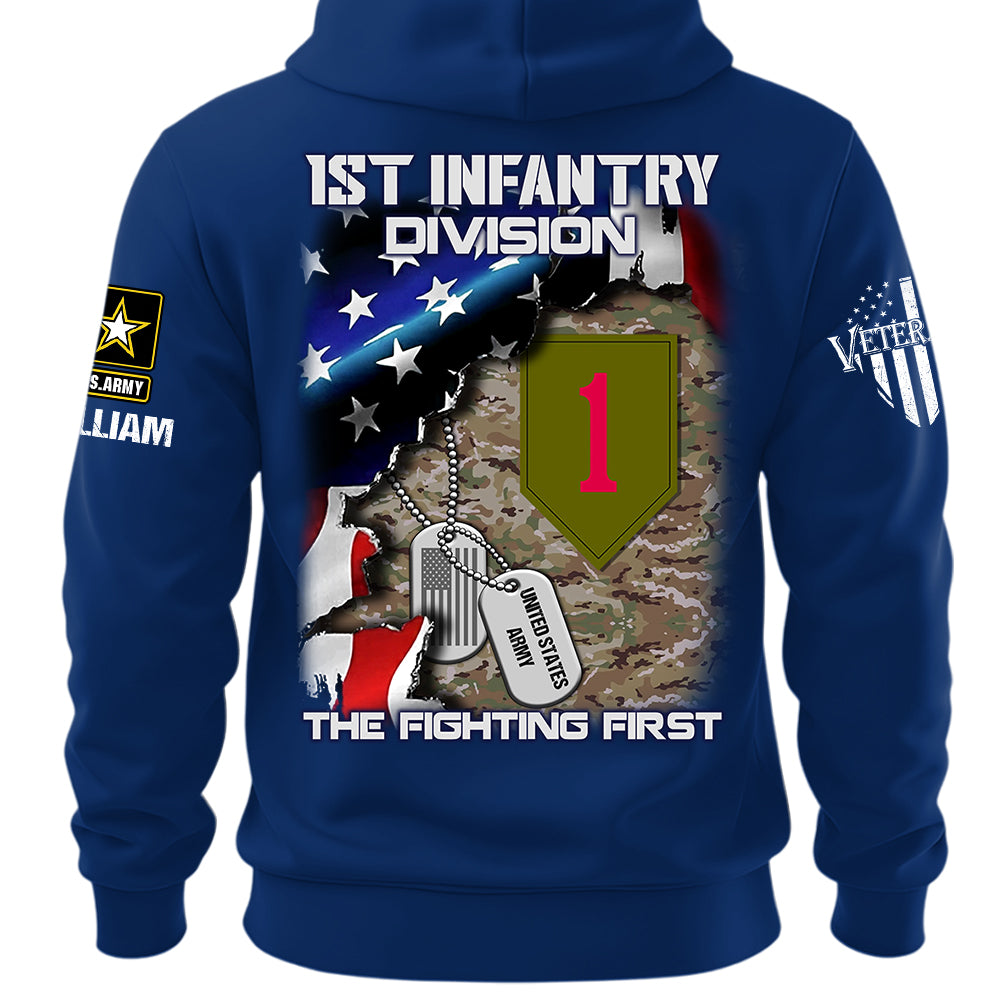 Personalized Unit Patch Shirt Custom Shirt For Veteran Available All Military Branch Gift For Veteran Dad, Grandpa K1702 MT2