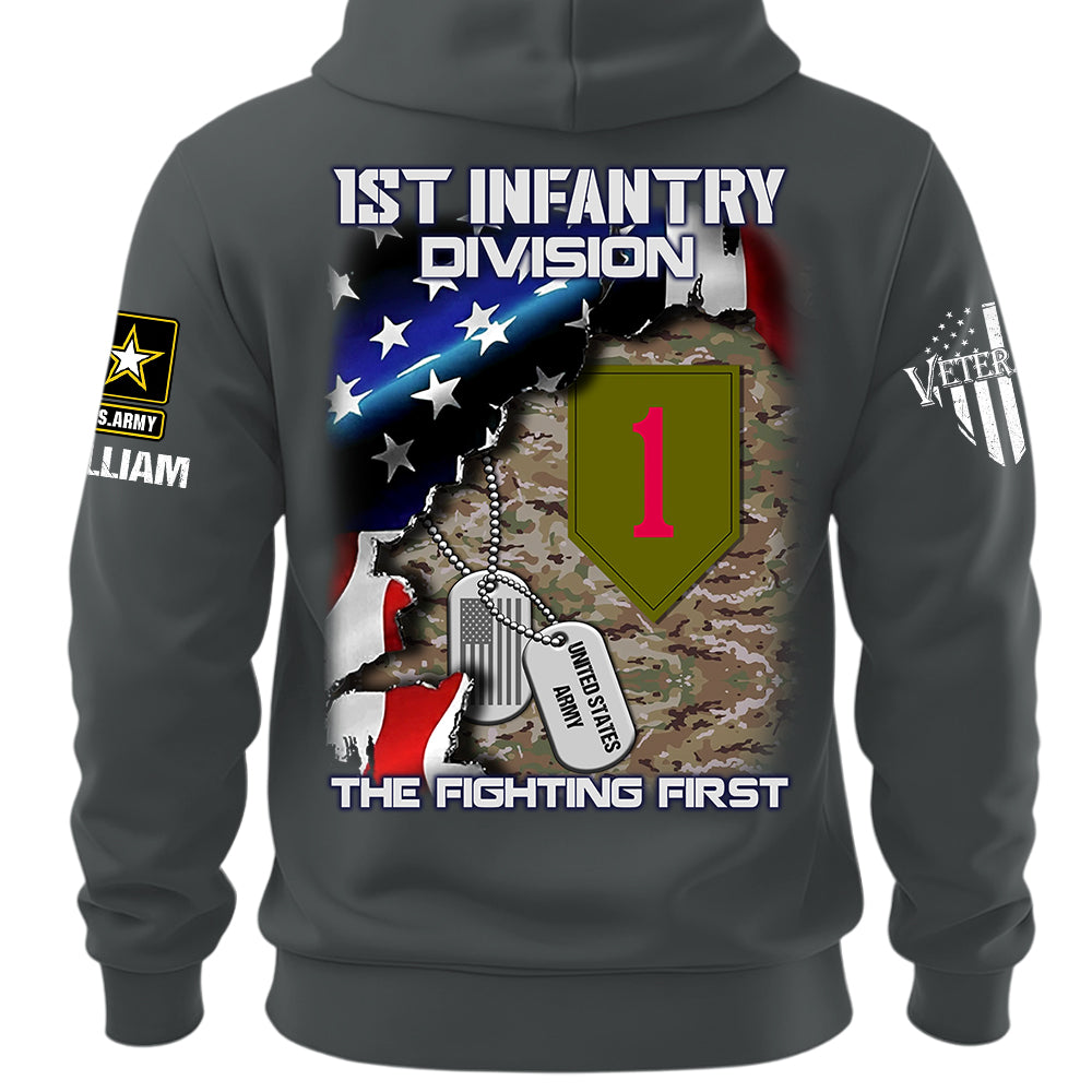 Personalized Unit Patch Shirt Custom Shirt For Veteran Available All Military Branch Gift For Veteran Dad, Grandpa K1702 MT2