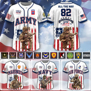 Custom Veteran Gift America 250 Years Anniversary Jersey Custom Art Military K1702 MT2