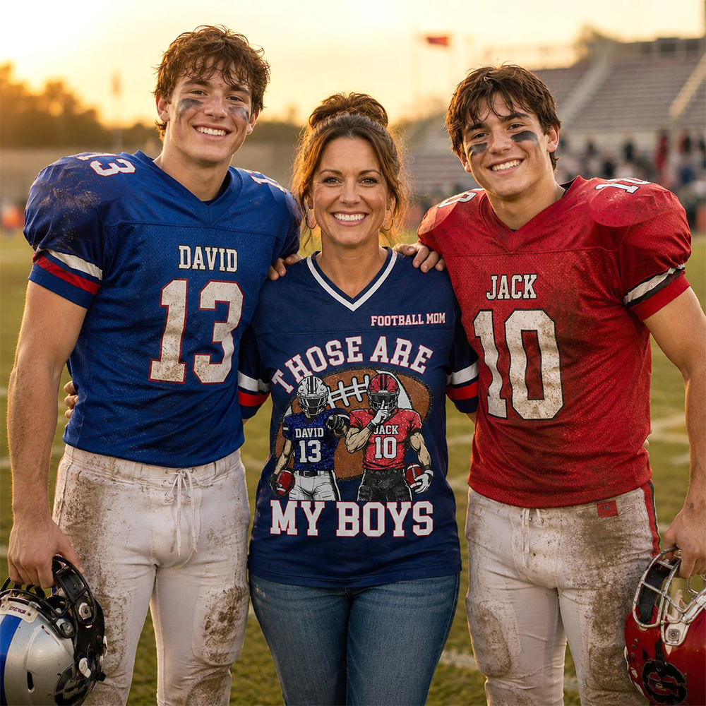 Personalized Those Are My Boys Football Jersey Custom Football Mom Shirt Gift For Sports Family T1807 Hv01