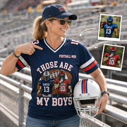 Personalized Those Are My Boys Football Jersey Custom Football Mom Shirt Gift For Sports Family T1807 Hv01