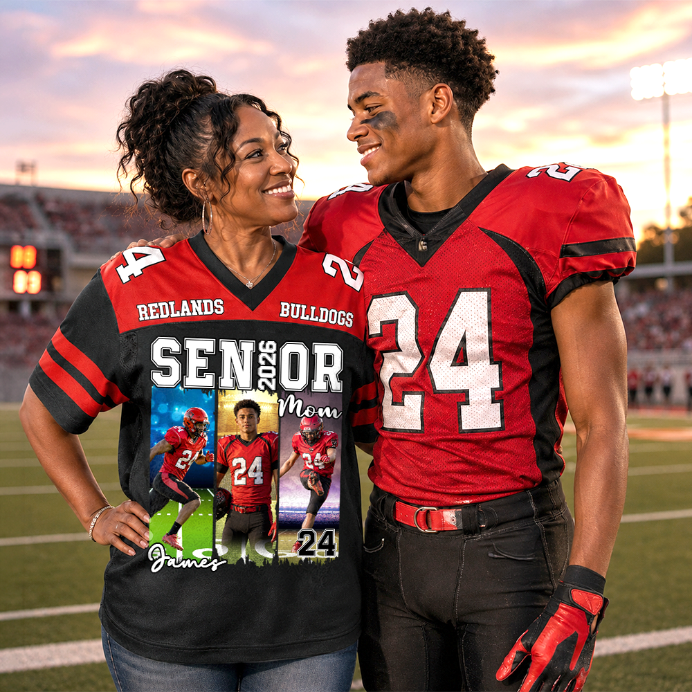 Custom Photo Football Jersey Shirt For Football Family Game Day Shirt Na02 Hv01