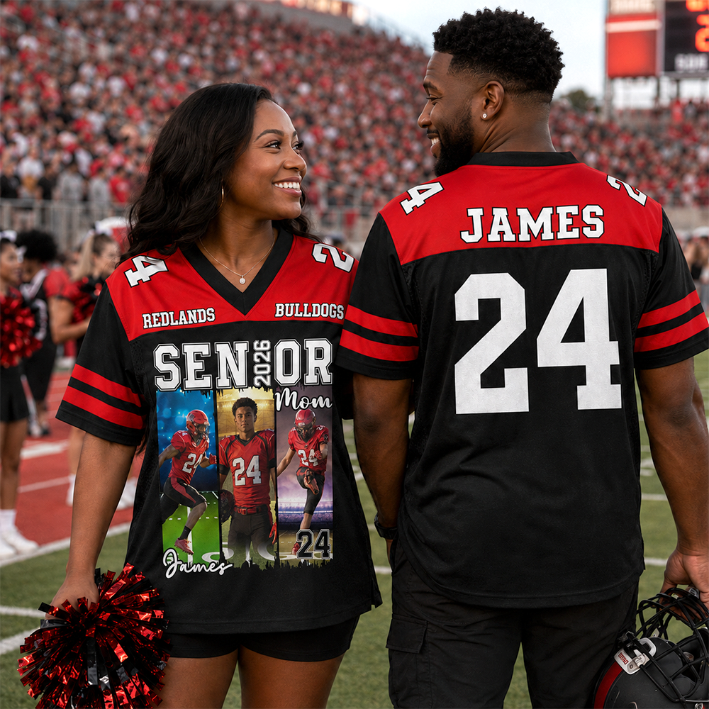 Custom Photo Football Jersey Shirt For Football Family Game Day Shirt Na02 Hv01