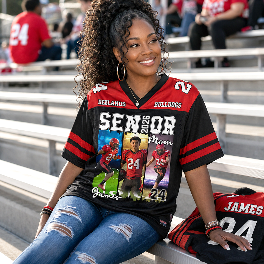 Custom Photo Football Jersey Shirt For Football Family Game Day Shirt Na02 Hv01