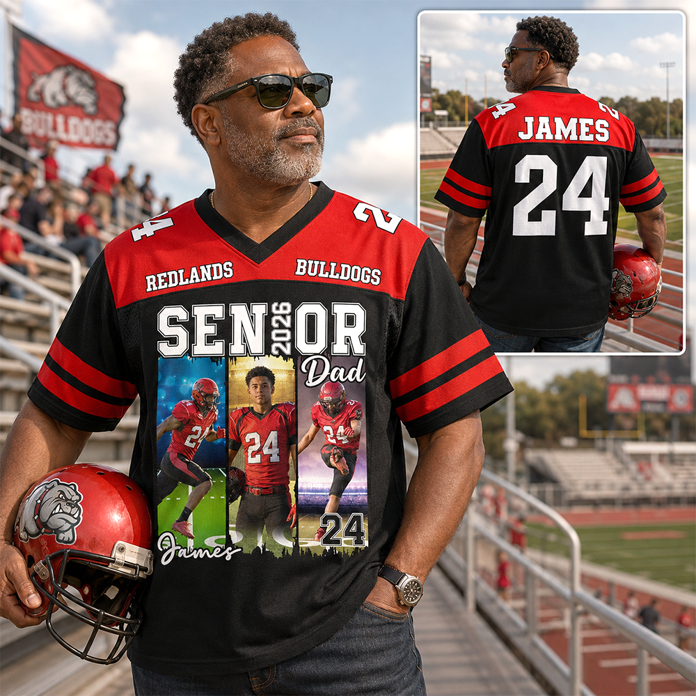 Custom Photo Football Jersey Shirt For Football Family Game Day Shirt Na02 Hv01