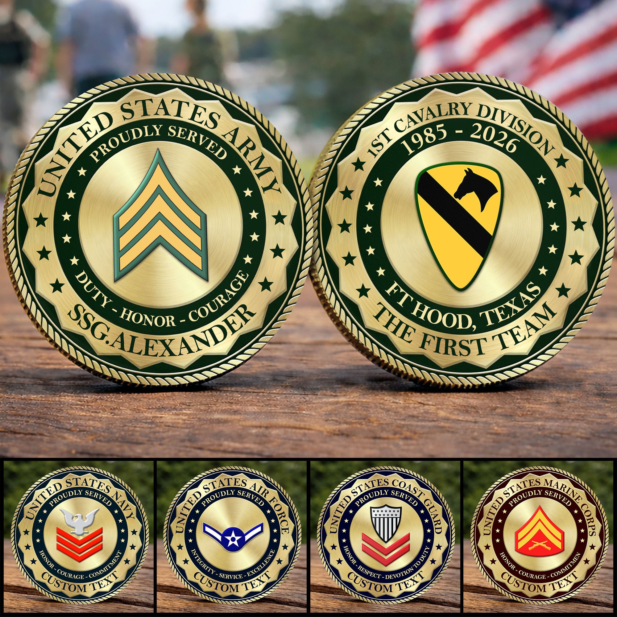 Custom Division Military Challenge Coin US Military Veteran Gift, Commemorative Coin For Veterans K1702 MT2