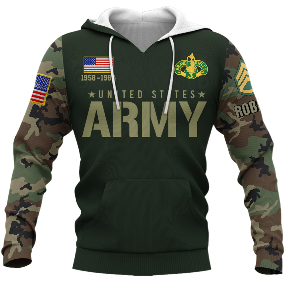 US Veteran All Over Print Shirt Camouflage Custom All Branches Military Proudly Served Gift For Veterans  K1702 Trhn