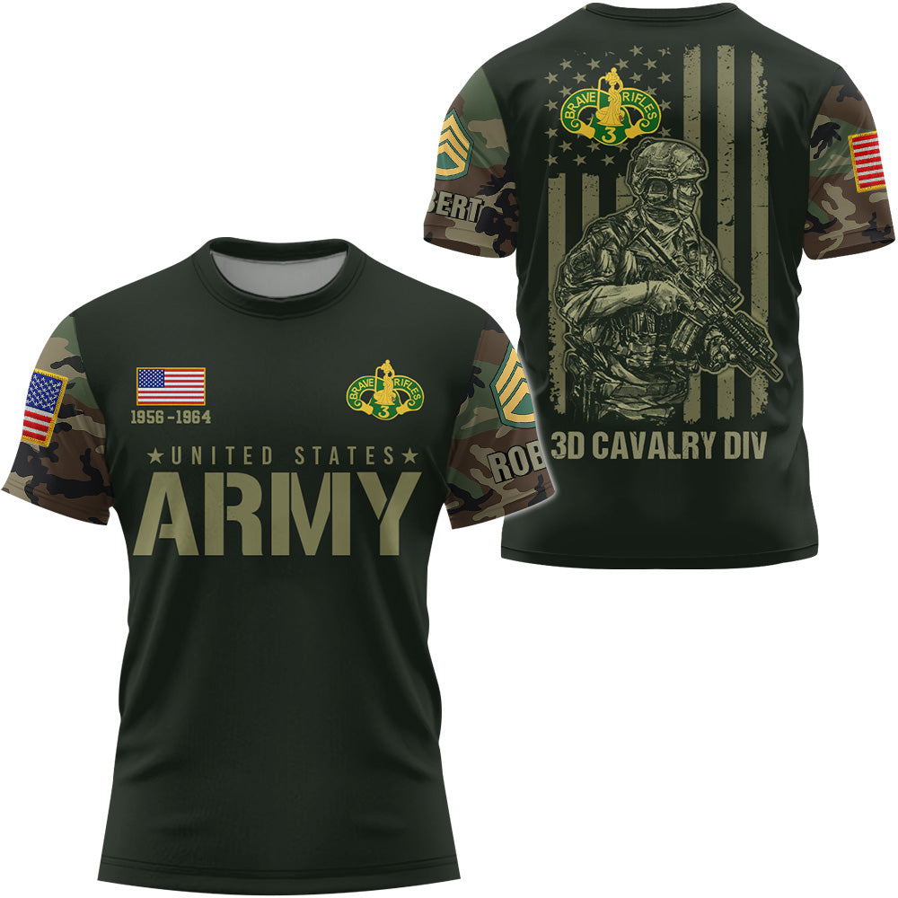 US Veteran All Over Print Shirt Camouflage Custom All Branches Military Proudly Served Gift For Veterans  K1702 Trhn